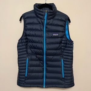 Patagonia - Women’s Down Sweater Vest - Medium - Navy Aqua - Lightly Worn